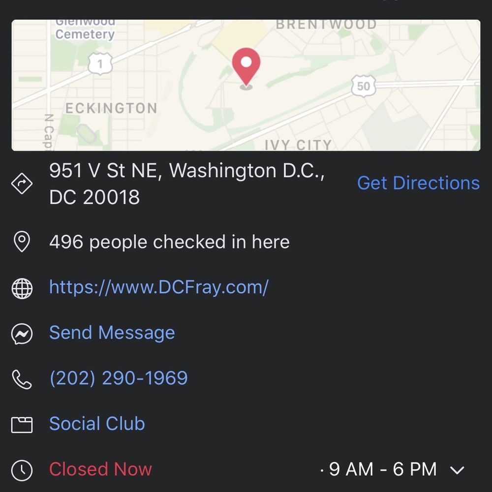 Contact info from Facebook page