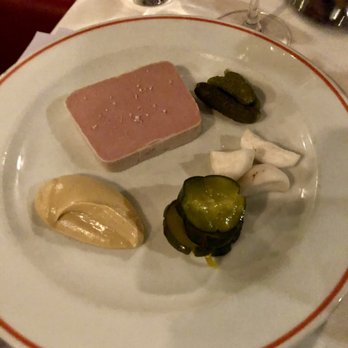 FIG - Chicken Liver Pate - VERY GOOD! Served with mustard, bread & butter pickles, pickled turnips, and house made cornichon. - New American Near Me - Charleston, South Carolina