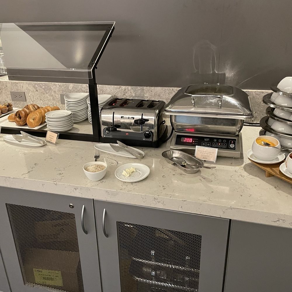 Breakfast- bagels, muffins, eggs, oatmeal