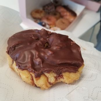 Mag's Donuts & Bakery - French cruller with choco frosting... - Donuts Near Me - Irvine, California Mag's Donuts & Bakery - French cruller with choco frosting... - Donuts Near Me - Irvine, California