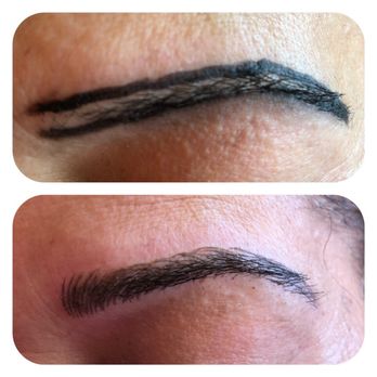 Art Threading & Spa - Microblading permanent eyebrow. (Before/After) - Threading Services Near Me - Herndon, Virginia