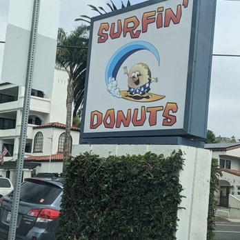 Surfin' Donuts - Surfin Donuts signage from the street - Coffee & Tea Near Me - San Clemente, California Surfin' Donuts - Surfin Donuts signage from the street - Coffee & Tea Near Me - San Clemente, California