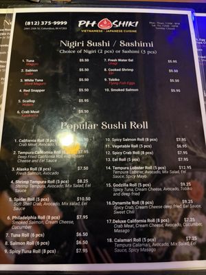 Menu photo 1 Pho Shiki Columbus, IN