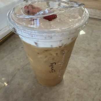 A Flour Shop - Strawberry shortcake latte - Coffee & Tea Near Me - Phoenix, Arizona