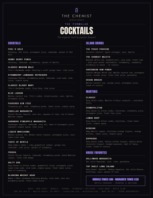 Menu photo 2 The Chemist Myrtle Beach, SC Menu photo 2 The Chemist Myrtle Beach, SC