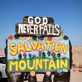 Salvation Mountain - The entrance sign. - Landmarks & Historical Buildings Near Me - Niland, California Salvation Mountain - The entrance sign. - Landmarks & Historical Buildings Near Me - Niland, California