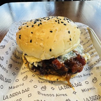 La Birra Bar - BABY BLUE Burger. - Burgers Near Me - Oakland Park, Florida
