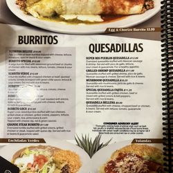 Mis Pueblos Mexican Restaurant - Menu