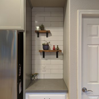 Built Right Construction & Restoration - New nook, removed previous cabinet to open up space and install floating shelves. - General Contractors Near Me - Pacheco, California Built Right Construction & Restoration - New nook, removed previous cabinet to open up space and install floating shelves. - General Contractors Near Me - Pacheco, California
