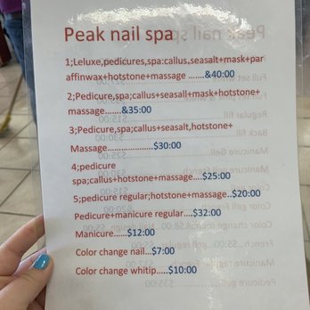 Peak Nail Spa - Prices as of 7/18/20 - Very Reasonable - Nail Salons Near Me - Mesa, Arizona