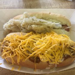Southside Coneys - Chilly dog & cheesy coney.