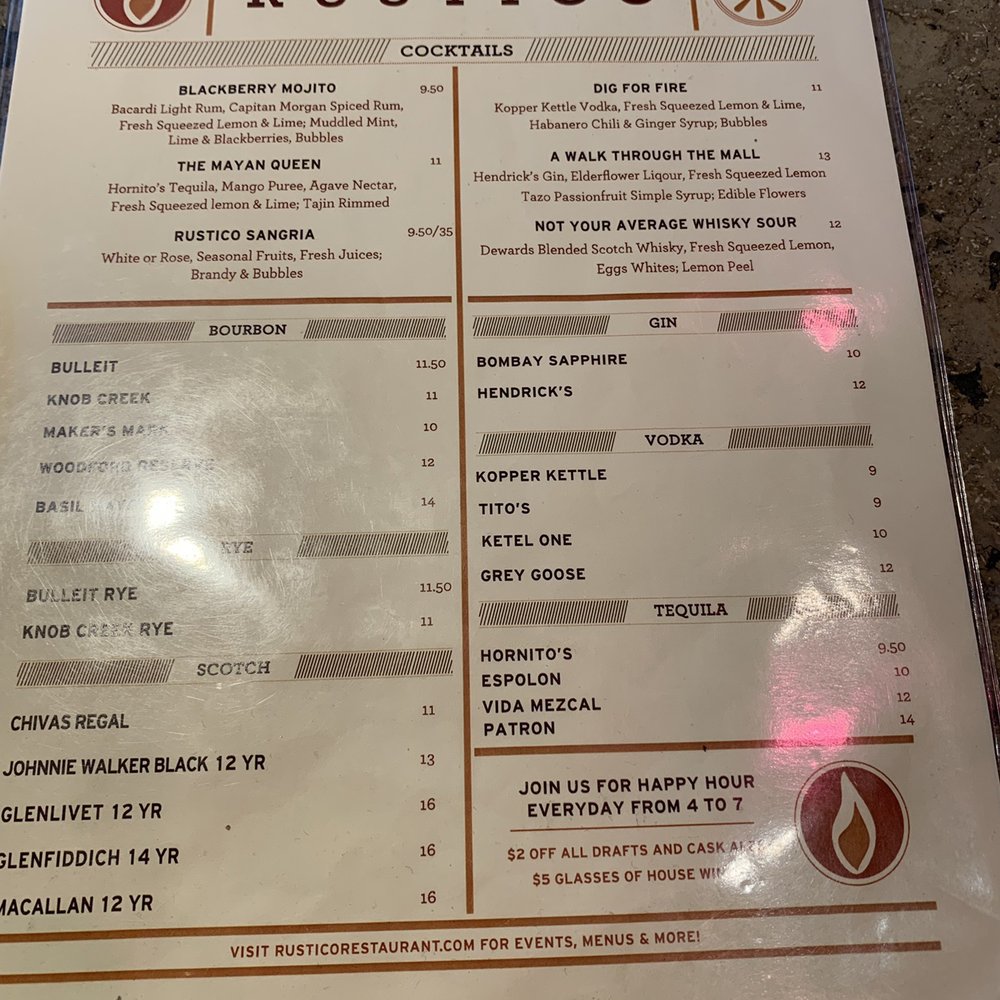 Rustico - Menu - New American Near Me - Alexandria, Virginia Rustico - Menu - New American Near Me - Alexandria, Virginia