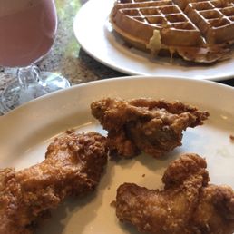 Buffalo chicken and chicken waffles Buffalo chicken and chicken waffles