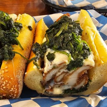 Bleigh Street on York - Alfredo Cutlet on Seeded Roll -- the rolls are amazing (semolina?) - Cheesesteaks Near Me - Hatboro, Pennsylvania