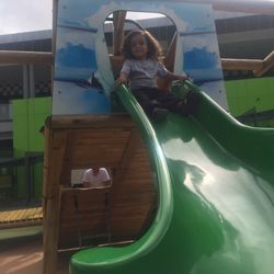 Las Ramblas - The slide on the plane jungle gym on the grounds of Las Ramblas.