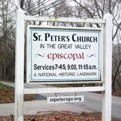 St Peters Church In the Great Valley - Sign