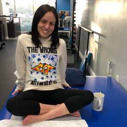 Physical Therapy NOW - FIU Center - That moment when your patient is able to sit criss/cross style when she thought she never would again. #increasedrangeofmotion #flexibility