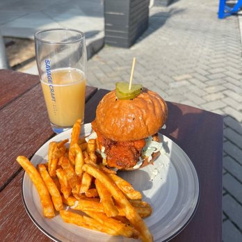 Savage Craft Ale Works - Buffalo Chicken Sandwich - Breweries Near Me - West Columbia, South Carolina Savage Craft Ale Works - Buffalo Chicken Sandwich - Breweries Near Me - West Columbia, South Carolina