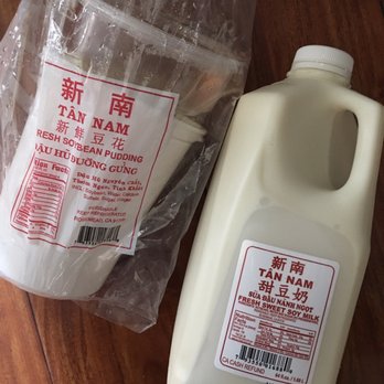 Tan Nam - Soybean pudding (already opened to crave) and fresh soy milk. - Specialty Food Near Me - Rosemead, California