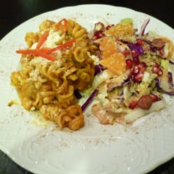 Limbert Mountain Farm - Squash pasta with fresh veggie and fruit salad