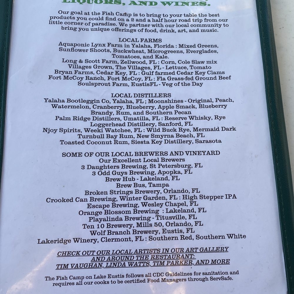 Fish Camp On Lake Eustis - Dedicated to fresh, local offerings - Seafood Near Me - Tavares, Florida Fish Camp On Lake Eustis - Dedicated to fresh, local offerings - Seafood Near Me - Tavares, Florida