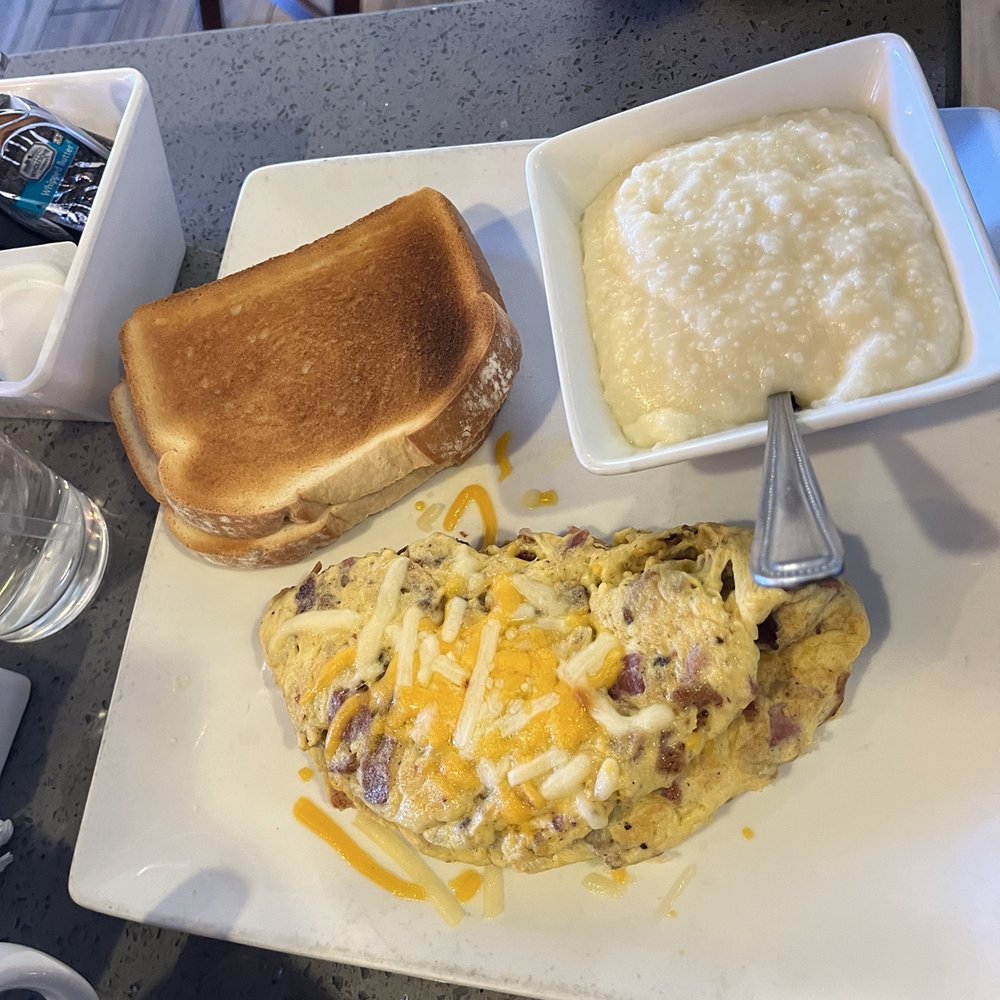 Our Brunch Spot - Omelet w/Smoky Grits - Breakfast & Brunch Near Me - Keller, Texas Our Brunch Spot - Omelet w/Smoky Grits - Breakfast & Brunch Near Me - Keller, Texas