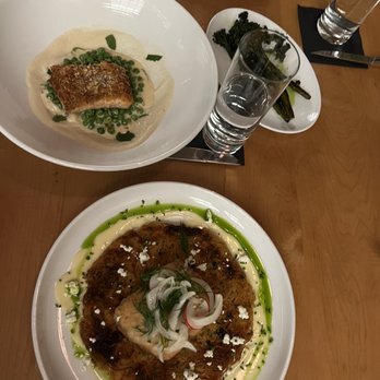 Restaurant IRON - Truffle crusted salmon & Iron Lyonnaise (cod) - Southern Near Me - Pensacola, Florida Restaurant IRON - Truffle crusted salmon & Iron Lyonnaise (cod) - Southern Near Me - Pensacola, Florida