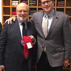 Hellman Clothiers - Owner , Cincinnati native, Chuck Hellman, with visiting designer Robert Stock.