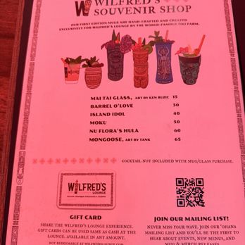 Wilfred's Lounge - Hawaiian Near Me - Napa, California Wilfred's Lounge - Hawaiian Near Me - Napa, California