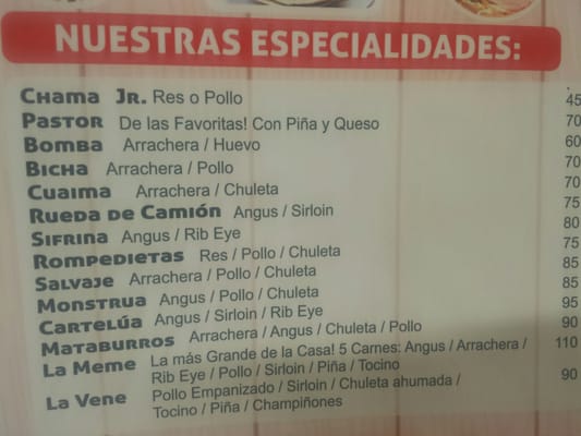 Menu photo 2 Las Venez Cancún, ROO Menu photo 2 Las Venez Cancún, ROO