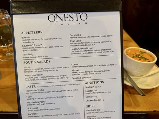 Menu photo 3 Onesto Milwaukee, WI