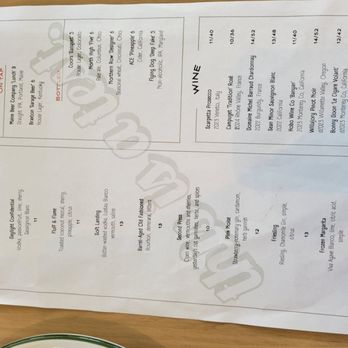Three Birds - Drink menu - Burgers Near Me - Dayton, Ohio