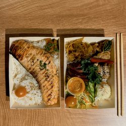 Scottish Salmon Bento Box. Healthy lunch option