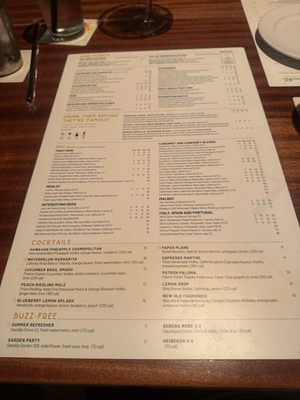 Menu photo 1 Seasons 52 Costa Mesa, CA