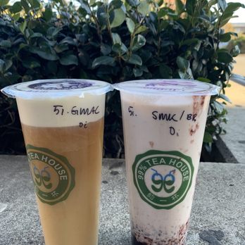 ChaChaCha - Green Tea Creama and Strawberry Milky with black sticky rice - Desserts Near Me - Fremont, California