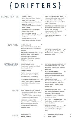 Menu photo 3 Drifters Rochester, NY