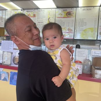 Cafe Gossip - The couple that own this restaurant are super sweet, they treat us like apart of their family! Melia at 3 months old being burped by Alex - Barbeque Near Me - Moreno Valley, California