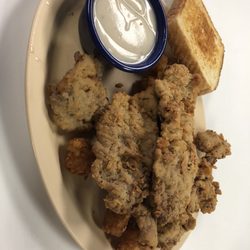 J J's Cafe - Steak fingers with tots, gravy & Texas toast
