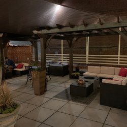 Prohibition Hub - Patio area complete with fire pits.