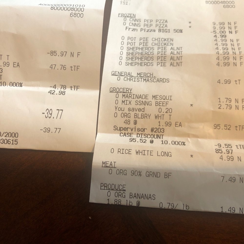 Double Charged $85.97, so half of $85.97 is not $39.77.