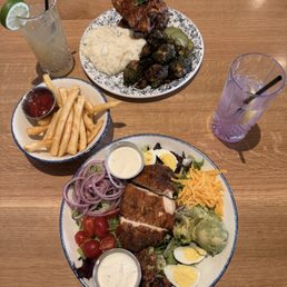 Cobb salad and Sweet & Spicy Fried Chicken Cobb salad and Sweet & Spicy Fried Chicken