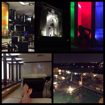 Spa Castle - 2nd floor where the saunas are located, the color therapy sauna, pool and relaxation room with a movie playing. - Massage Near Me - Carrollton, Texas