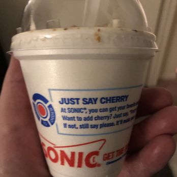 Sonic Drive-In - Mini size Snickers Blast -- ice cream with mix in. - Burgers Near Me - Coral Springs, Florida Sonic Drive-In - Mini size Snickers Blast -- ice cream with mix in. - Burgers Near Me - Coral Springs, Florida