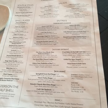 Gertrude's - Menu - New American Near Me - Baltimore, Maryland