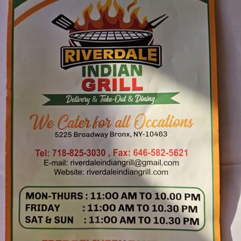 Riverdale Indian Grill - Takeout menu - Indian Near Me - Bronx , New York Riverdale Indian Grill - Takeout menu - Indian Near Me - Bronx , New York