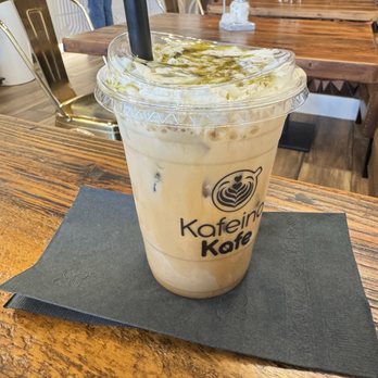 Kafeina Kafe - Iced Kafeina Latte - Coffee & Tea Near Me - Spring, Texas