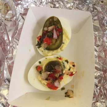 The Original Q Shack - Deviled Eggs - Barbeque Near Me - Durham, North Carolina The Original Q Shack - Deviled Eggs - Barbeque Near Me - Durham, North Carolina