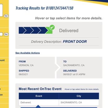 OnTrac - Says it was delivered never received - Couriers & Delivery Services Near Me - Sacramento, California