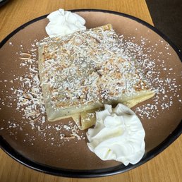 Blueberry/key lime curd with coconut crepe Blueberry/key lime curd with coconut crepe