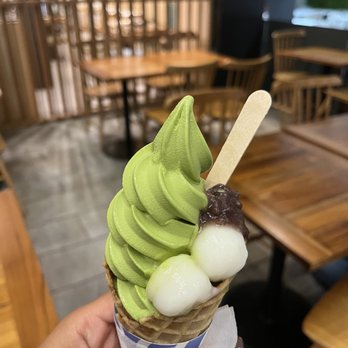 Nana's Green Tea - Matcha w shirotama and azuki in waffle cone - Coffee & Tea Near Me - Honolulu, Hawaii Nana's Green Tea - Matcha w shirotama and azuki in waffle cone - Coffee & Tea Near Me - Honolulu, Hawaii